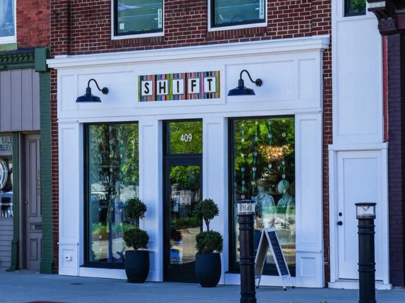 SHIFT Fenton storefront in a historic brick building
